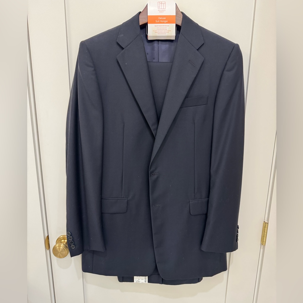 Hickey Freeman Dark Navy Mens Suit 41l Nwt Hickey Freeman Dark Navy Mens Suit 41l Nwt